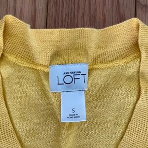 LOFT Bright Yellow Crewneck Sweater